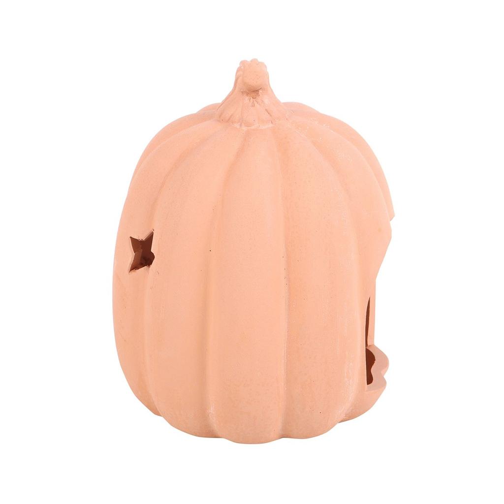 Something Different Terracotta Pumpkin Halloween Tea Light Holder