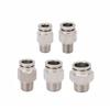 304 Stainless Steel Push-to-Connect Pneumatic Quick Connector, 8mm Air Hose, High Pressure, High Temperature, Models: PC8-02, PC6-02, PC6-03.