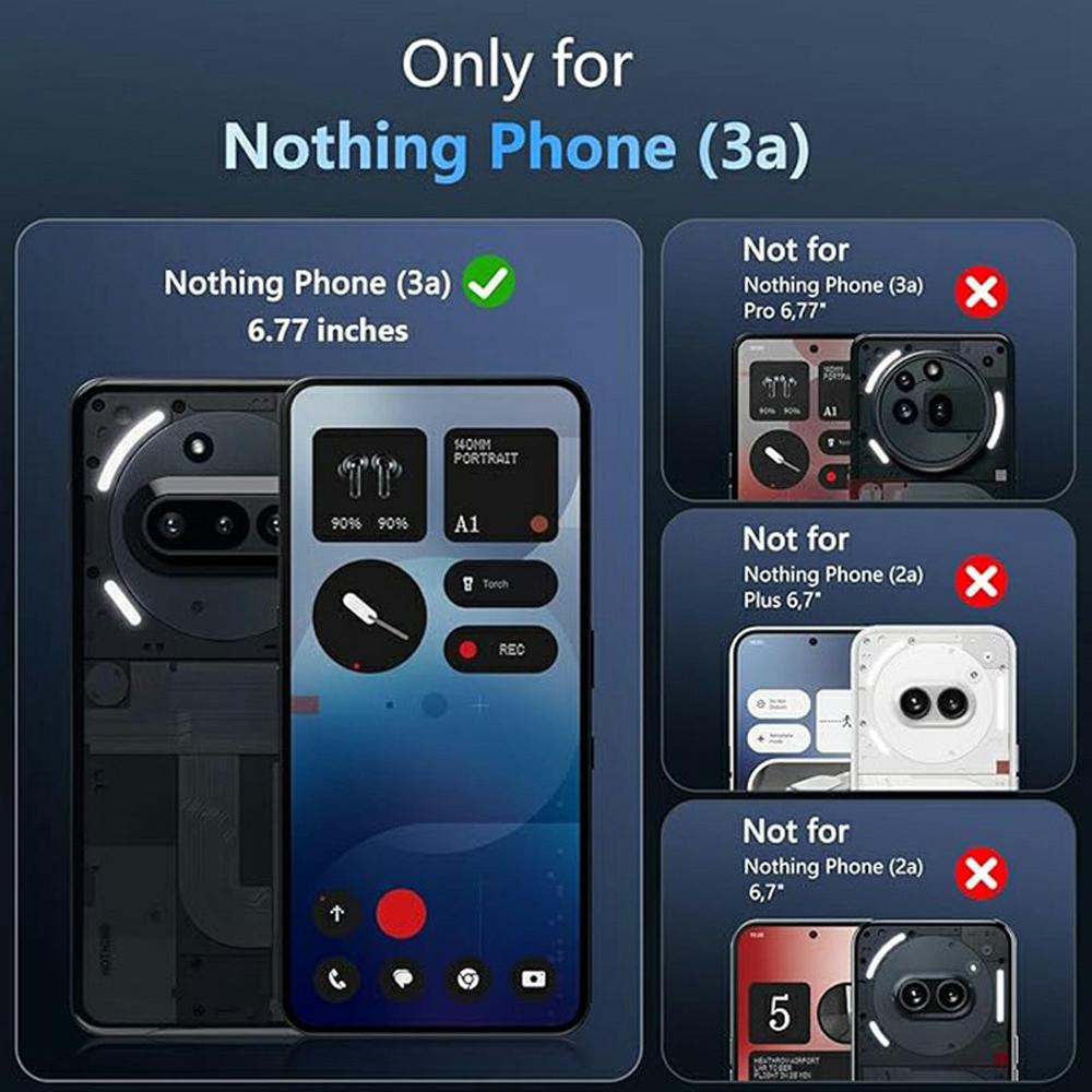 

For Nothing Phone (3a) Magnetic Case Compatible with MagSafe Transparent TPU Anti Drop Phone Cover Type A