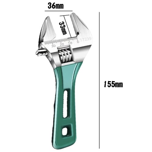Lightweight, Mini Adjustable Monkey Wrench, Multi-Function, for Pipes, Faucets, and Plumbing, with a 0-36mm Opening Width, for Automotive, Water Suppl