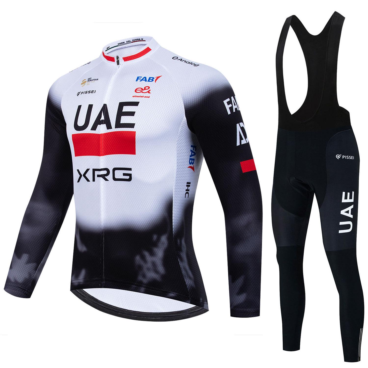 2026 UAE Team UAE Cycling Suit Long Sleeve Suit Men s Spring, Summer and Autumn Road Cycling Suit XS