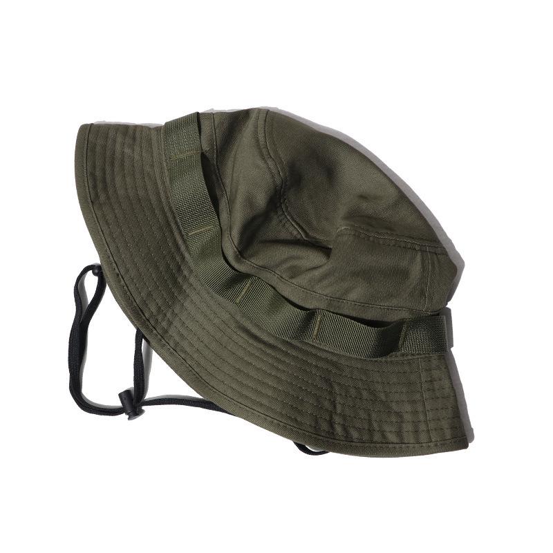 

Унисекс Ретро Панама в Японском Стиле - Большой Обхват Головы, Модный Уличный Стиль Осень/Зима со Шнурком Adjustable зелёный