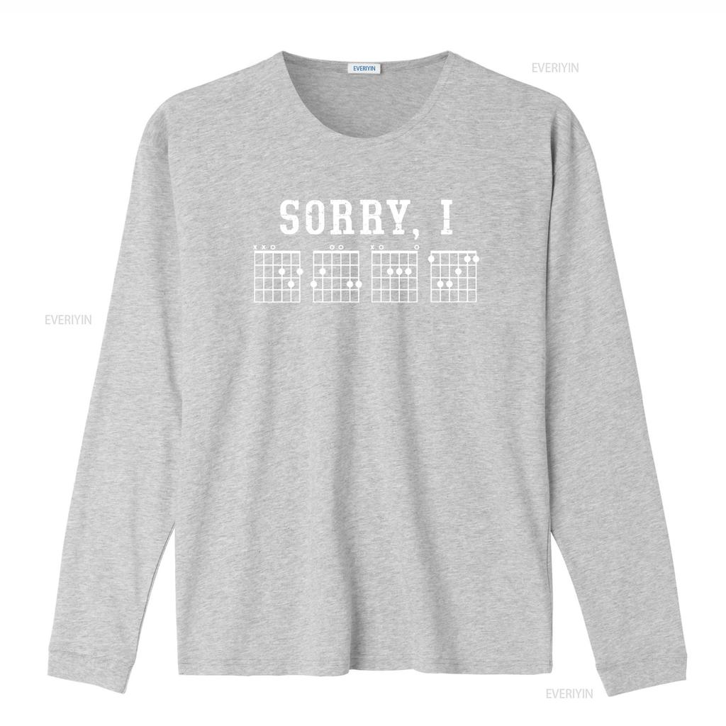 Sorry I Dont Care Guitar Chords Guitarist T Shirt vintage Washed Top For Everyday Wear streetwear designer clothes fashion