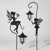 Fairy Garden Lantern Stakes Whimsical Solar with Stake Cordless for Lawn