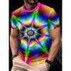Men Colorful Psychedelic Mandala 3D Print T-shirt Summer Crew Neck Short Sleeve Casual Streetwear Tee