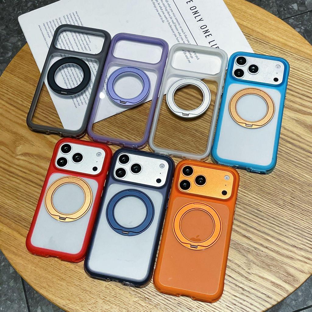 Airbag Drop-Proof Dual-Color Magnetic Stand Case for iPhone 17 Pro Max