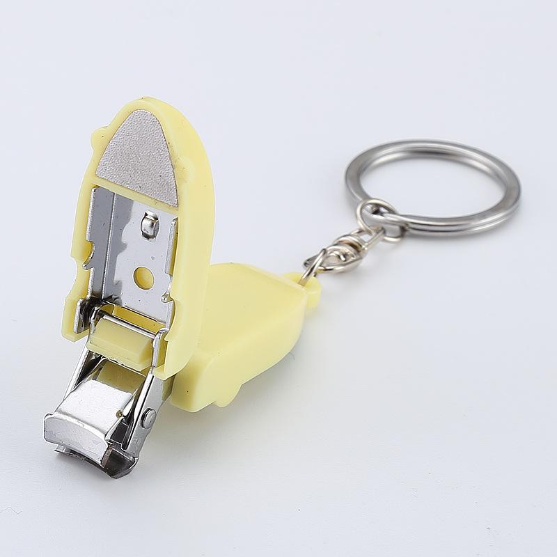 1pc Finger Nail Cutter with Travel Keychain Mini Folding Nail Cutter Stainless Steel Portable Nail Clippers with Nail Files