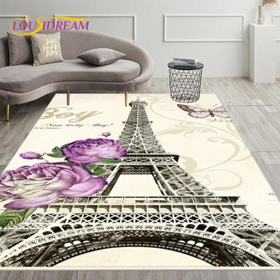 France Paris Eiffel Tower Art Area Rug,Carpet Rug for Living Room Bedroom Decoration,Kids Play Crawling Soft Non-slip Floor Mats