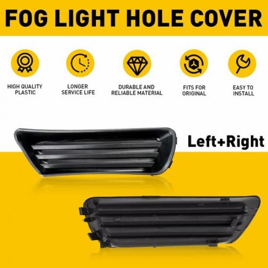 Front Bumper Fog Light Cover Insert Panel Set of 2 for 2007-2009 Toyota Camry EA