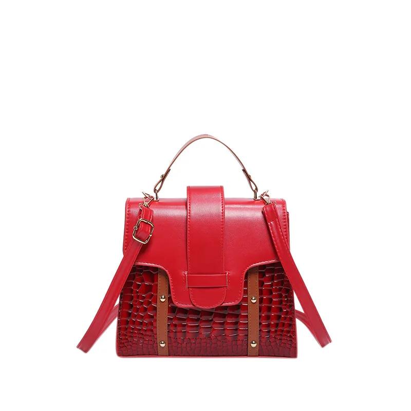 Stone Pattern Rivet Handheld Bag  Versatile Crossbody Bag  One Shoulder  Elegant and High-end  New