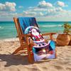 1Pc Christmas Snow Globe Beach Towel, Quick Dry, Multi-Use for Beach Pool Gym Yoga Home Travel, Christmas, Halloween, Xmas Gift S364