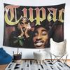 1Pc Tupac Shakur Hip Hop Tapestry, Rapper Fan Wall Hanging, Cool Room Stuff, Large Size, Polyester 2D Print, Bedroom Stuff, Rap