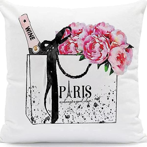 Perfume Bottle Pillow Cover Fashion Women'S Pet Home Sofa Car Ornament French Cushion Cover Premium Durable Quality