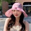 Sun hat ladies summer big brim thin breathable bucket hat outdoor travel sun protection beach hat