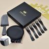 Black Water Drop Food Grade Plastic Cake Tableware Gift Set