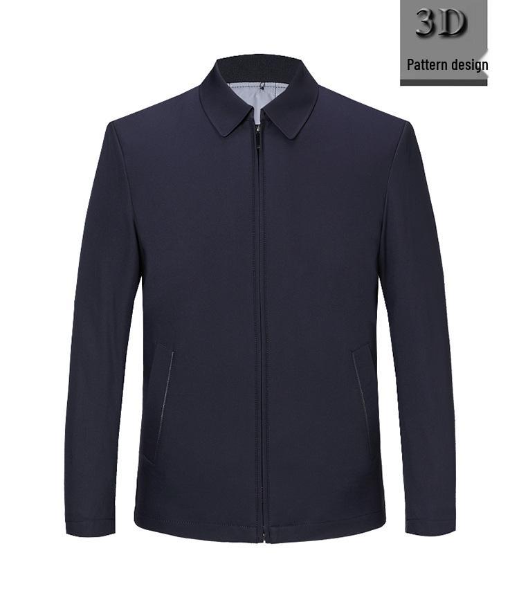 Herren Herbst Leichte Gepolsterte Baumwolljacke mit Stehkragen für Väter mittleren Alters - Warme Oberbekleidung