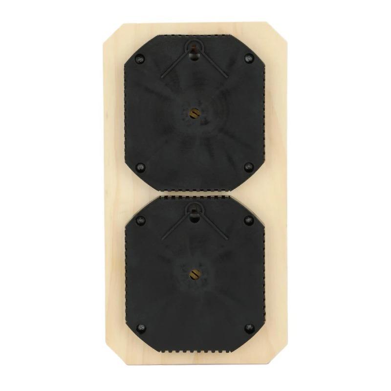 1 ks Dřevěný teploměr a vlhkoměr do sauny, Nástěnný lázeňský doplněk, Mechanický, Není potřeba baterie - pro rodinnou hotelovou saunu