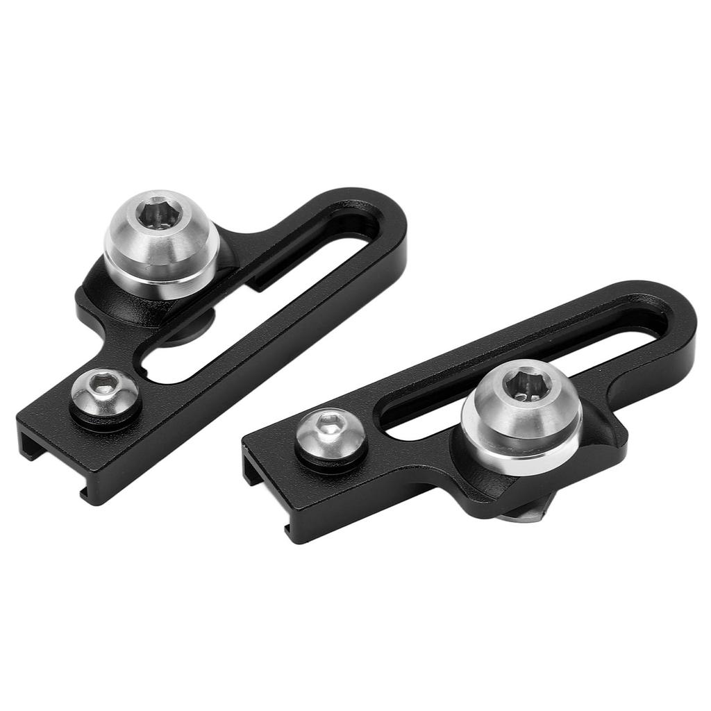 2Pcs Bike C Clamp Brake Pad Aluminum Alloy Extension C Caliper Adapter Brakes for Road BicyclesBlack