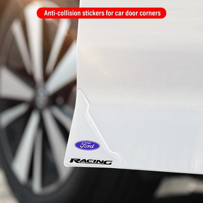 Car Styling Door Corner Protection Sticker Anti-collision Covers For Ford ST Focus MK2 3 4 Mustang Ranger Fusion Mondeo ST S-MAX