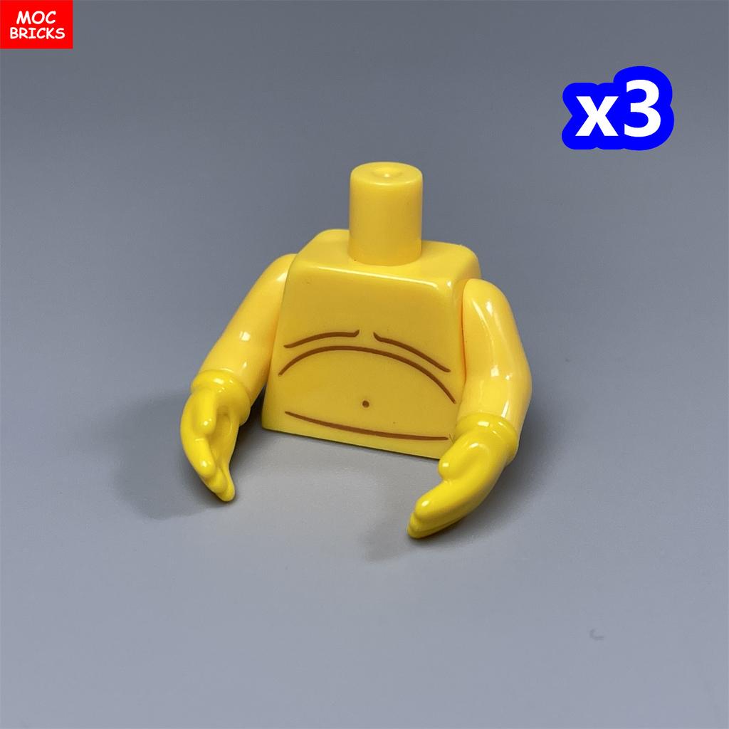 MOC Blocks Yellow Hands Arms Hold Infant Infant 4CM Figure Body Wear Accessories Assembled Construction Bricks Toy Children Plastic Material Doll
