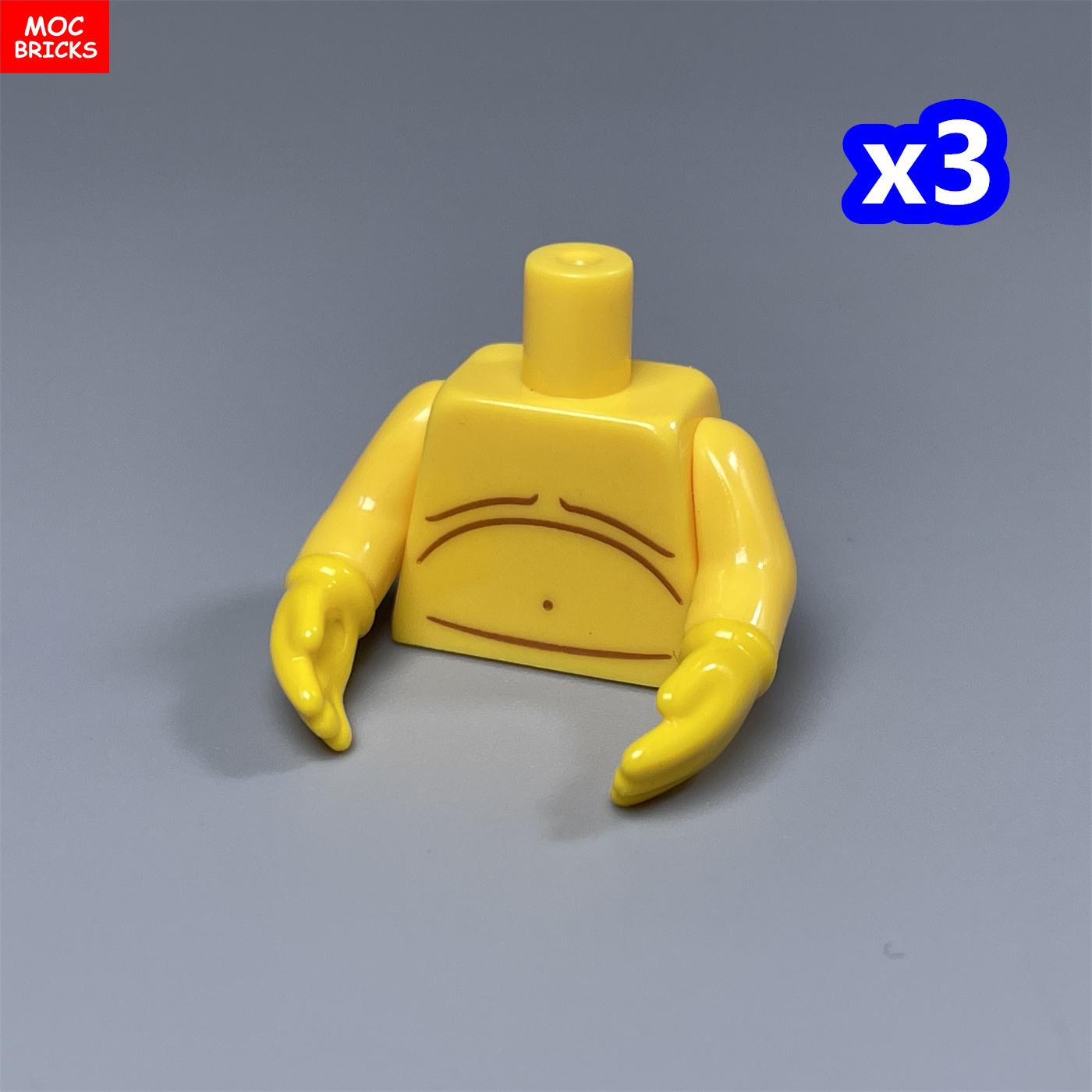 MOC Steine Gelbe Hände Arme Halten Säugling 4CM Figur Körper Tragen Aufsätze Montiert Bausteine Spielzeug Kinderpuppe