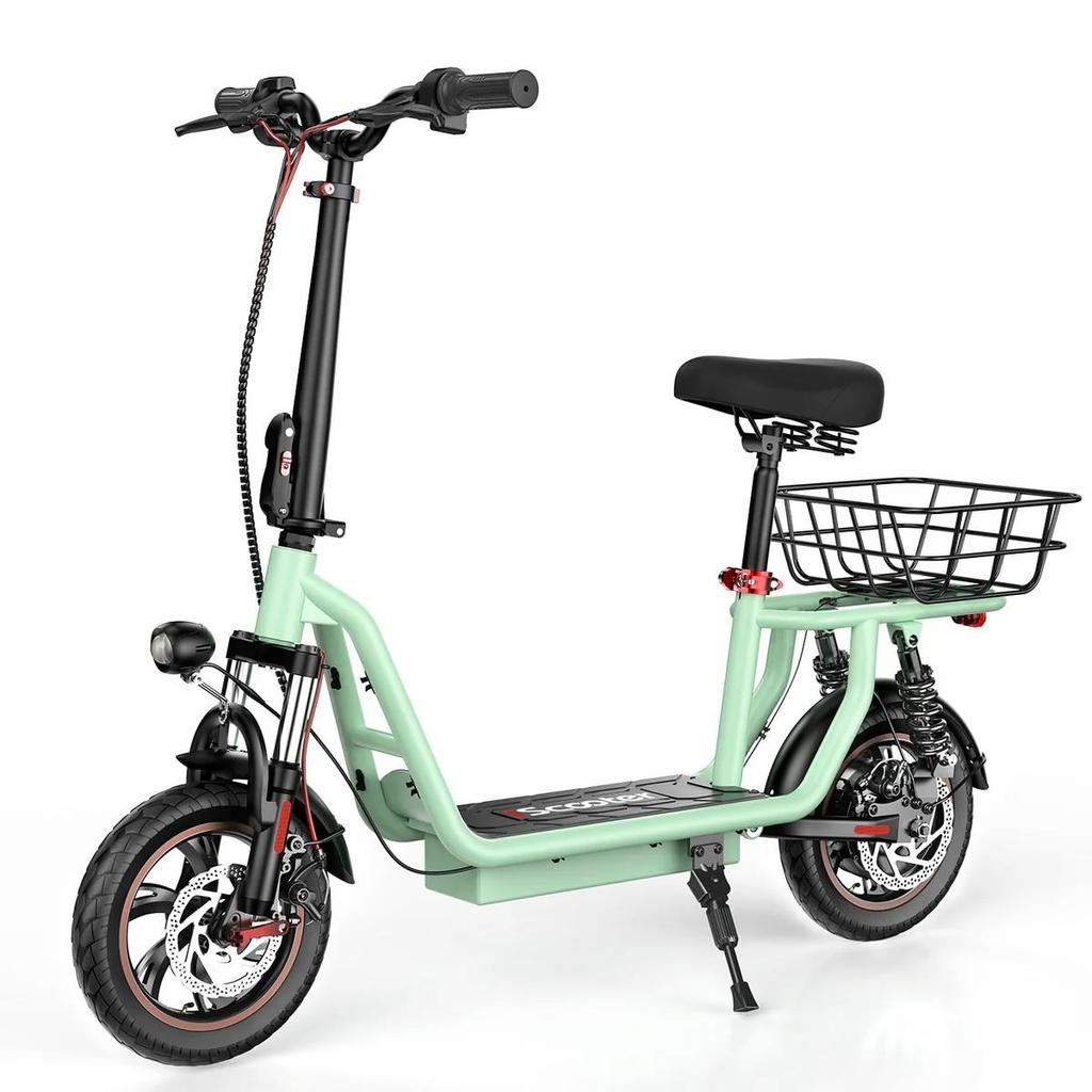 Electric Scooter iScooter I12 500W Motor 36V 7.5AH Full Suspension Top Speed 25Km/h Max Range 35Km Black