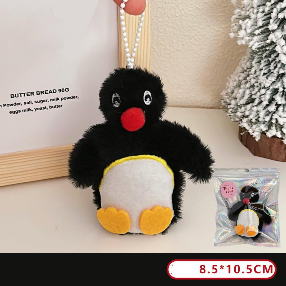 Korean Lovely Cartoon Plush Penguin Fish Pendant Fashion Car Keychain Pendant Backpack Decoration