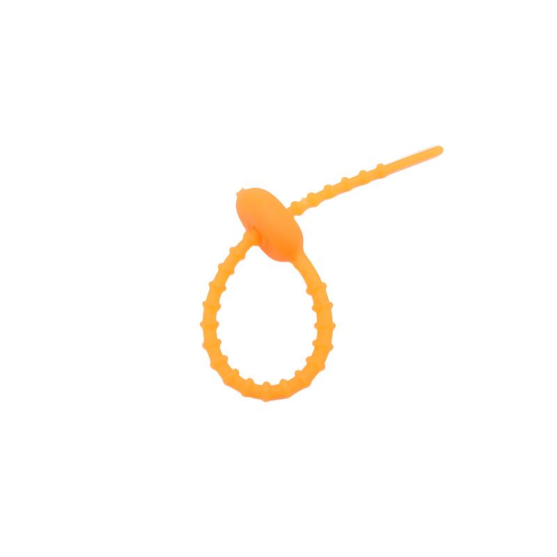 Multicolor TPR Silicone Zip Ties: Elastic Self-Locking, Reusable Cable Organizers & Keychain Pendants.
