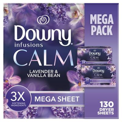 Downy Sheet Infusions Lavender & Vanilla Bean Mega Sheets, 130 Sheets