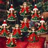 Christmas Window Display Props 6/10/12/24/36PCS 2D Flat Wooden Angel Ornaments, Hanging Decorations for Xmas Reusable Wood Holiday Tree, Wall, Window,