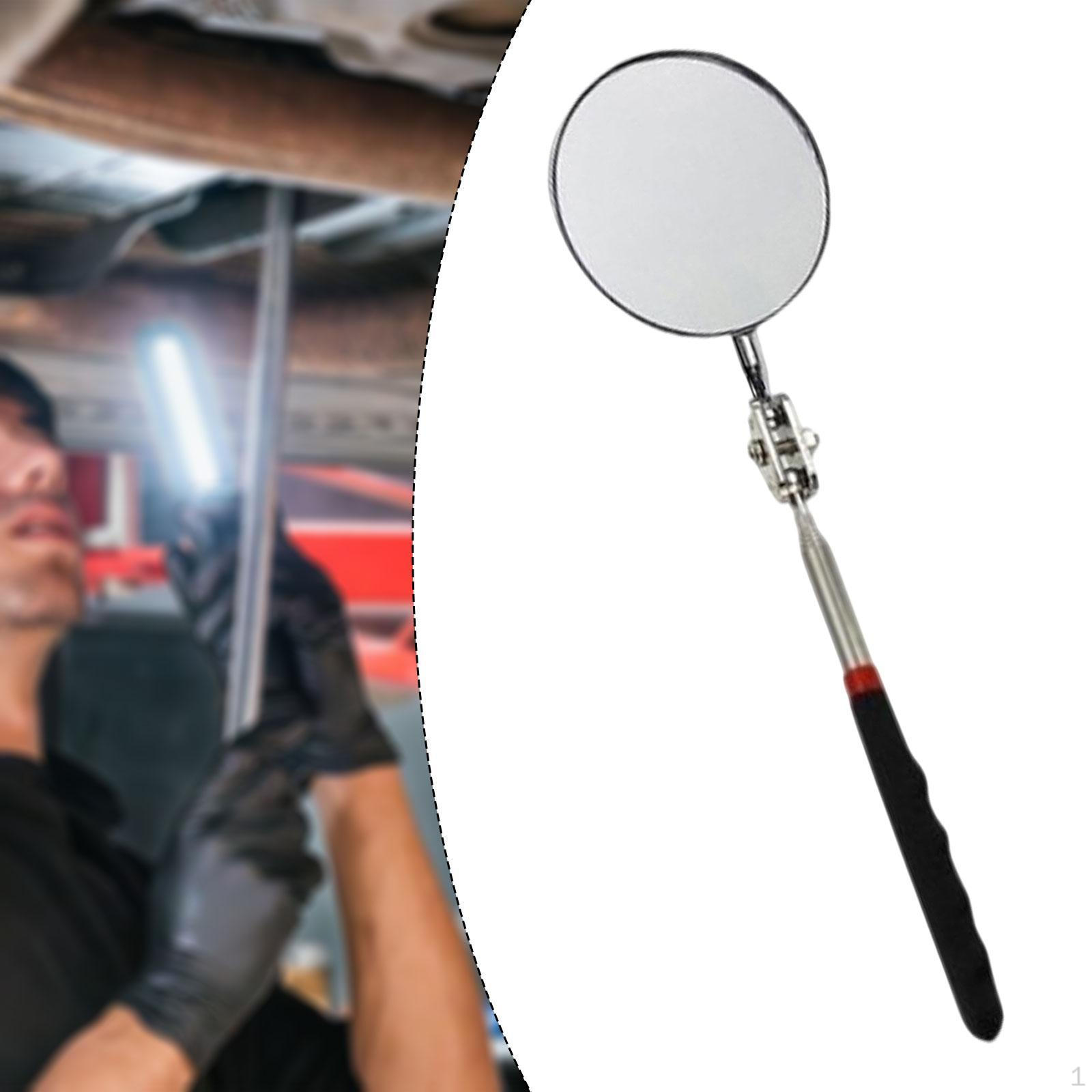 Retractable Handheld Rotating Telescopic Inspection Mirror for Car Repair, Flexible, Portable, Heavy 85mm