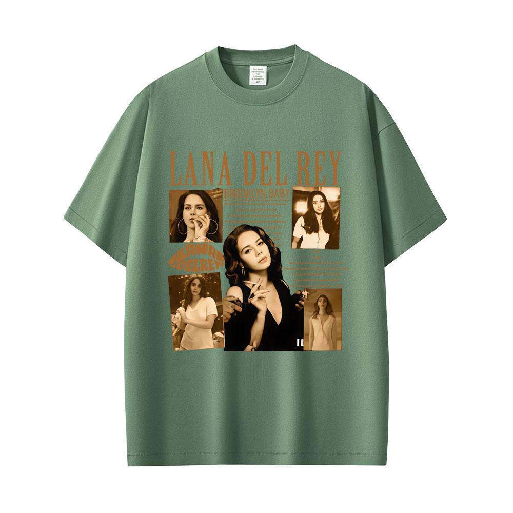 Sängerin Lana Del Rey Ultraviolence Brooklyn Baby Print T-Shirt Herren Damen Mode Popmusik T-Shirts Unisex Lässige Baumwoll-T-Shirts