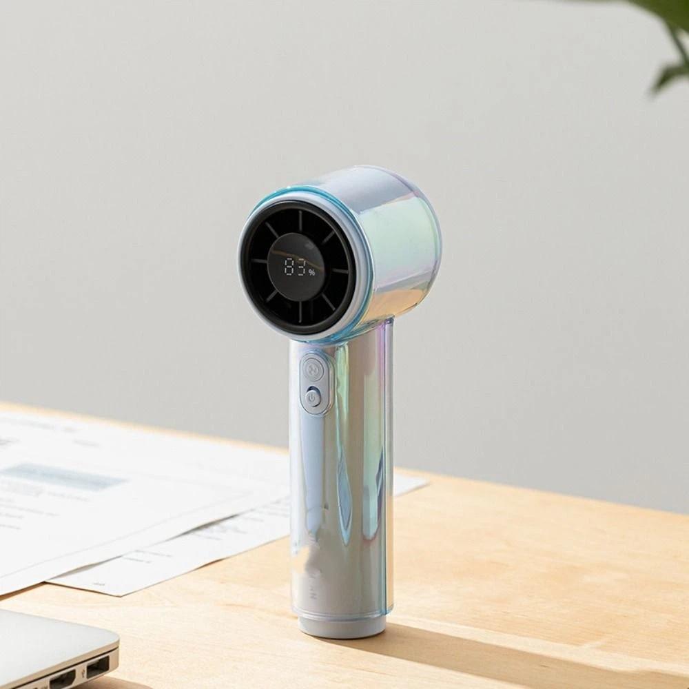 Fast Air Speed Portable Handheld Fan Smart Digital Display Digital Display Fan Daily Use