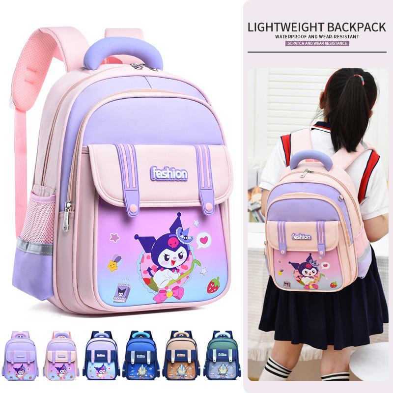 Cartoon Kuromi Ultraman Pattern Kids School Backpack For Elementary Students With Lightweight Oxford Fabric