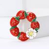 Enamel Strawberry Wreath Brooches for Women Unisex Fruit Plant Pins Event Party Luxury Backpack Decoration Clothes Accessories