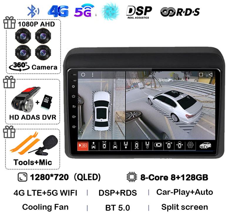 Android 14 Carplay Auto Stereo For Suzuki ERTIGA 2018 2019 2020 Car Radio Multimedia Video Player Car GPS 2 Din DVD 360 Camera