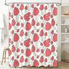 Red Mushroom Pattern Shower Curtain Cute Unique Decor for Your Bathroom