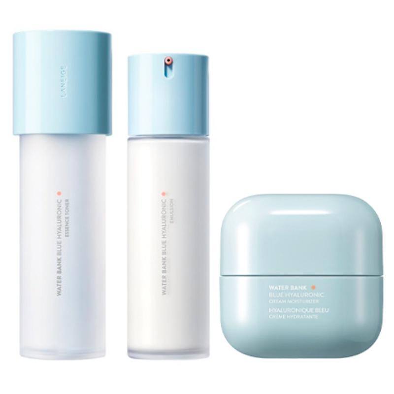 Laneige Water Bank Blue Hyaluronic Toner & Emulsion & Cream Set Hyaluronic Toner 160ml+Emulsion 120ml+Cream 50ml