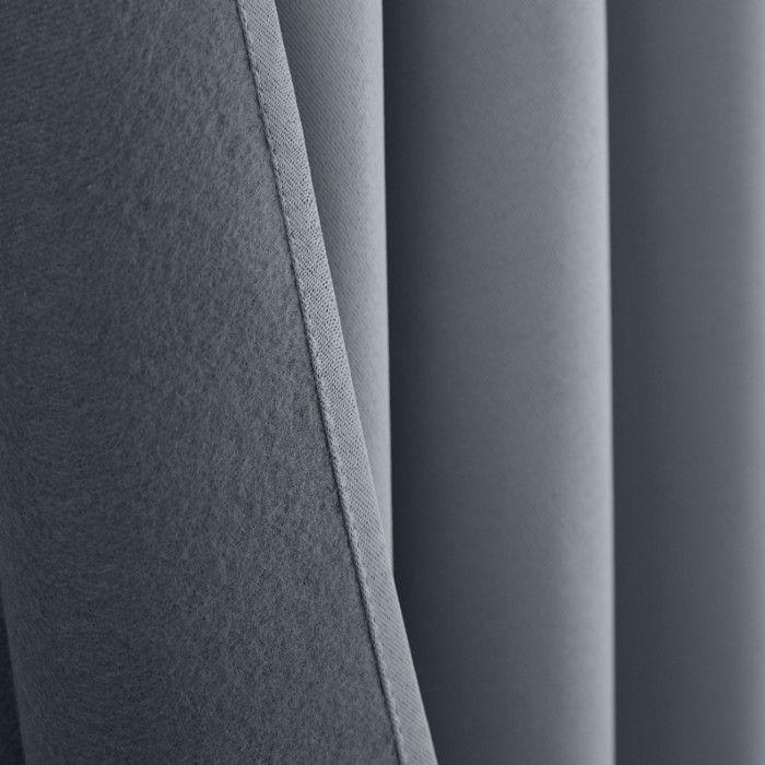 Rideau occultant phonique et thermique doublé polaire "Arctique" Granite