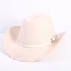 Beliebte europäische und amerikanische Mode OL-Stil einfarbiger Cowboyhut Herren und Damen High-End Zylinder Jazzhut Filzhut