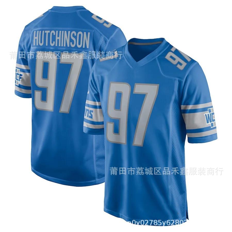NFL Detroit Lions Detroit Lions Rugby Ne. 97 Aidan Hutchinson Dres Pánský