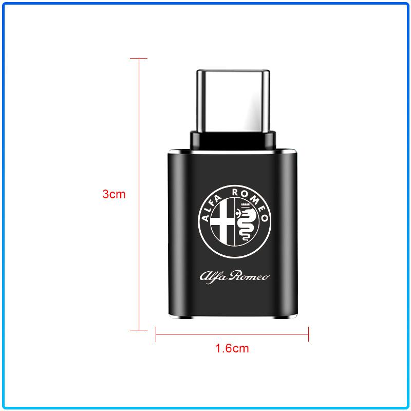 Car Usb Type C Cable Converter Charging Adapter Car Accessories For Alfa Romeo 147 159 156 Giulietta Giulia Mito Spider Alpha Nheadrest