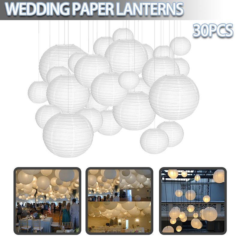 

PDTO китайские белые подвесные бумажные фонарики, декор для свадьбы, дня рождения, юбилея