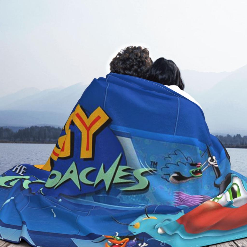 Animation Anime Film Oggy und die Kakerlaken Decken Weiche Warme Flanell Überwurfdecke Abdeckung für Bett Wohnzimmer Reise Sofa