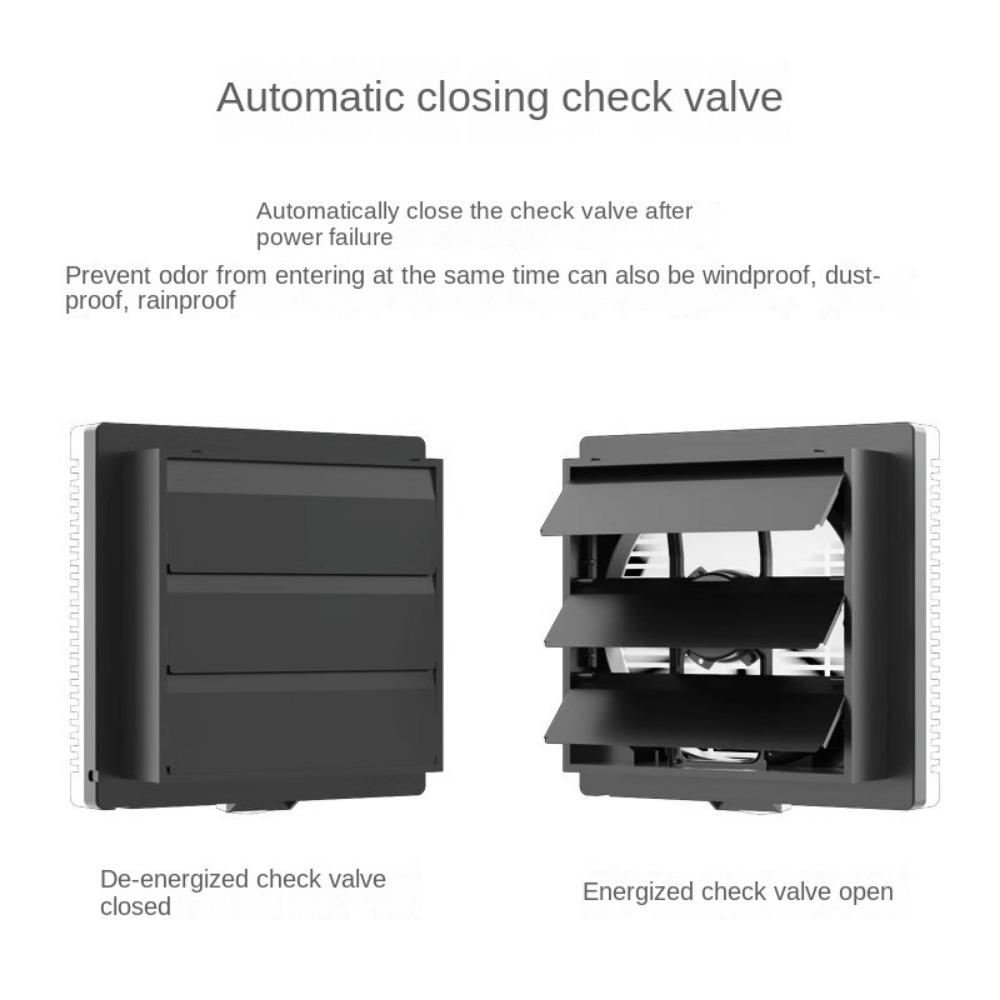 8/10 Inch Ventilation Fan Reversible Through-wall Exhaust Fan Window Shutter with Button Switch Blower Ventilation