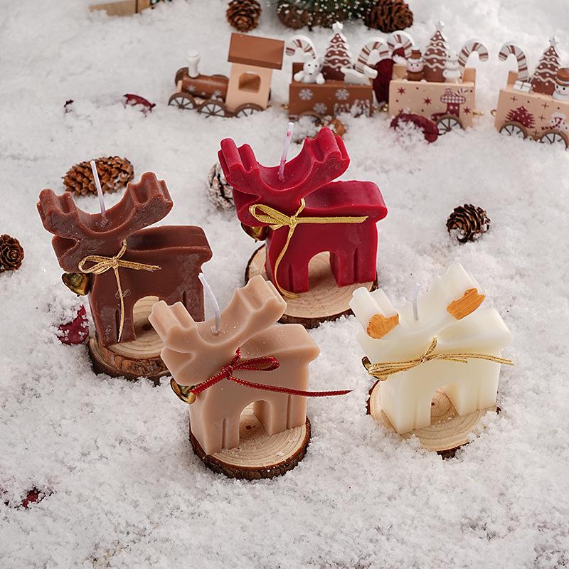 Y Christmas Deer Candle Creative Little Elk Aromatherapy Candles Christmas Atmosphere Decorative Room Household Fragrance Gift