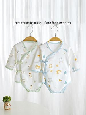 Baby-Spielanzug: Reiner Baumwoll-Langarm-Body für Neugeborene, geeignet für Frühling, Herbst und Sommer - Vier-Jahreszeiten-Kleidung