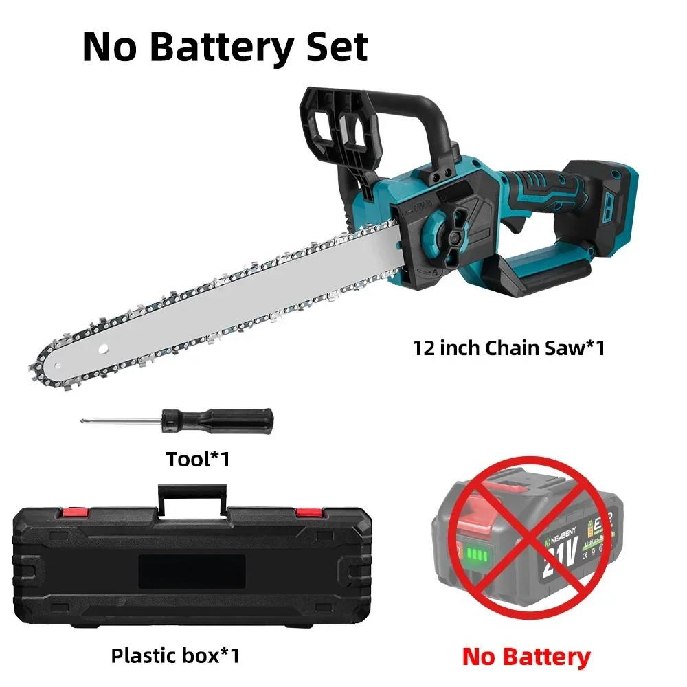 12 Inch Brushless Electric Chainsaw LED Display Cordless Wood Cutting Machine Garden Portable Logging Saw