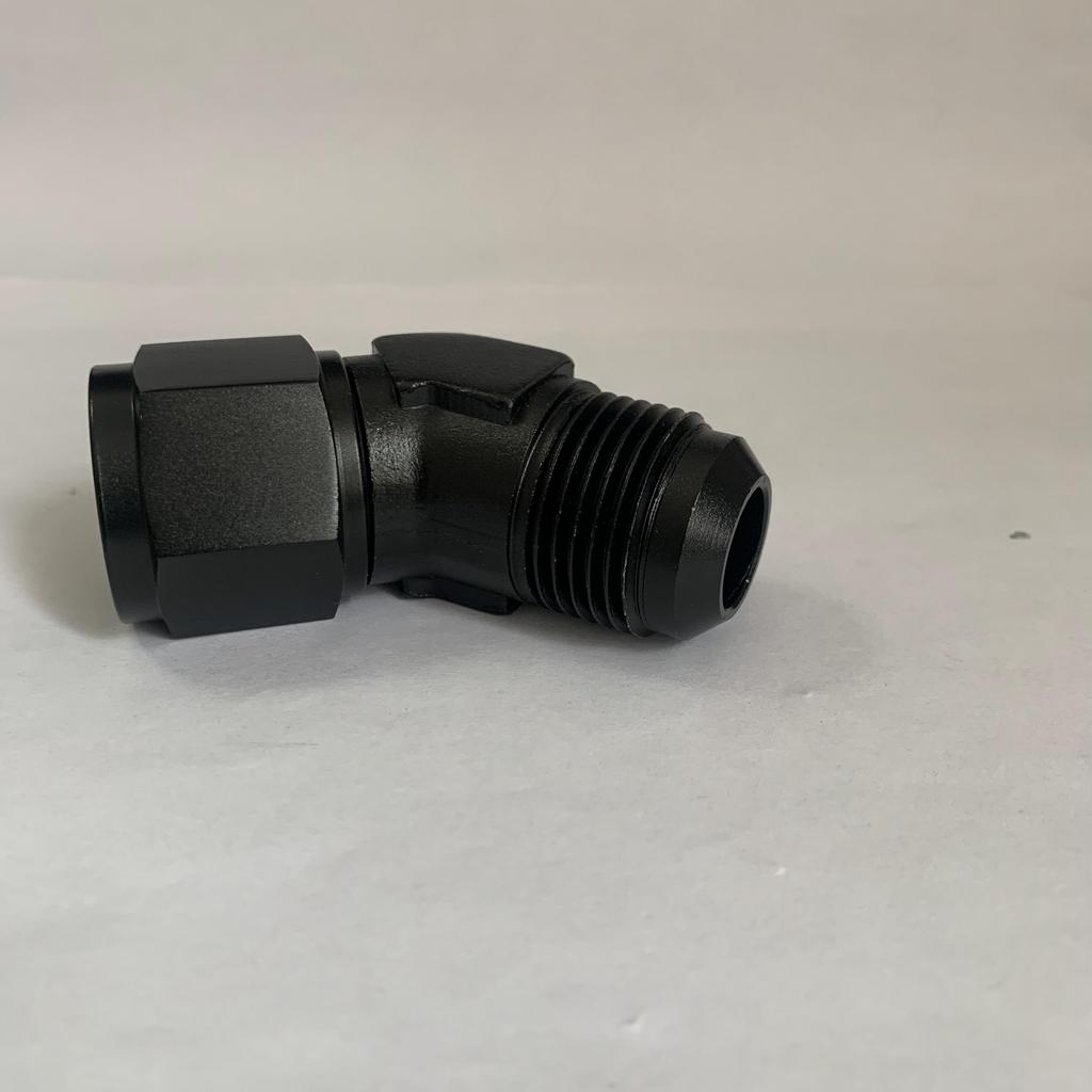 2PCS car repair joint end joint internal thread to external thread pneumatic push lock rotary joint 45 ° 90 ° AN4-12 Connector