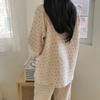 Cotton Linen Sleepwear Set Sweet Cute Cherry Print Pajamas Vintage Kawaii Notched Pocket Home Suit Shirt+Trousers Button